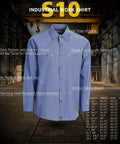 Top Shelf Mens Long Sleeve Industrial Work Shirt In Deep Gulf Blue Crafted From A Heavy Duty Poly Cotton Poplin Blend Built Tough For The Daily Grind While Keeping You Cool And Ready For Action.