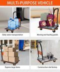 Smooth Rolling Heavy Duty Hauler Boasting 330 Pound Capacity And 360 Swivel Silent Wheels Makes Moving Gear A Breeze. Multi-purpose vehicle for transporting water, luggage, and large boxes.