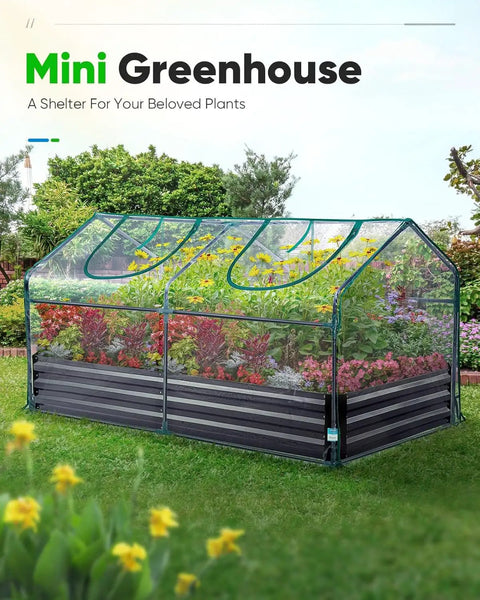 Mini Portable Greenhouse For Indoors And Outdoors Easy Setup Tabletop Shelter With Waterproof UV Protected PVC Cover Raised Base Ideal For Seed Starting And Small Home Garden Plants
