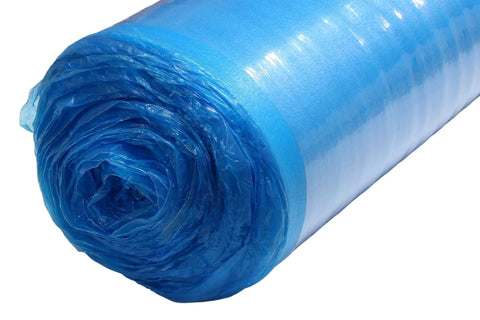 Thick Cushion Foam Underlayment 800 Sq Ft Vapor Barrier rolled up in blue plastic for sound blocking and shock absorption.