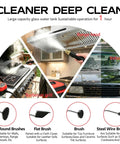 Beast 2500W Handheld Steam Cleaner With Pressurized 105C Steam cleaning range hood, grill, and car with attachments: brushes and wire brush.