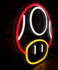 Mushroom Shaped LED Neon Night Light Sign For Game Room And Man Cave Decor With Red Glow Vibe Dope NPC Style Neon Wall Sign For Bedroom Party