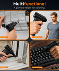 Electric Air Duster For Keyboard Cleaning With 150000 RPM And 10000mAh Battery shown cleaning various surfaces