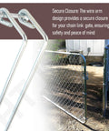 Wire Arm Throw Over Gate Latch For Chain Link Fences, Durable Residential Gate Hardware, Fits 1 And 1 Eighth Inch Or 1 And 3 Eighth Inch Tube Frames, Silver Finish, 13.5 Inches Long, Easy Install