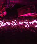 Pink Neon Sign For Wall Decor Youre Like Really Pretty And Lit Reusable Neon Light With Adjustable Brightness For Bachelorette Parties Engagements Weddings Bars And Birthday Parties