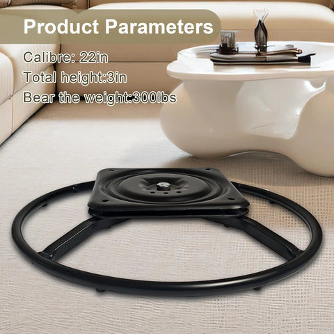 22 Inch Height Increase Heavy Duty Recliner Swivel Base Replacement With 10.2 Inch Square Swivel Plate on carpet