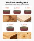 Workhorse Grade 3 By 21 Belt Sander With 7 Amp Motor And Six Variable Speeds Delivers butter smooth wood finishing with multi-grit sanding belts.