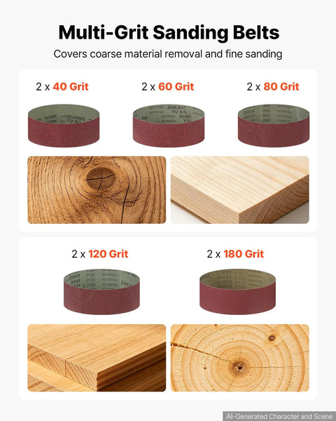 Workhorse Grade 3 By 21 Belt Sander With 7 Amp Motor And Six Variable Speeds Delivers butter smooth wood finishing with multi-grit sanding belts.