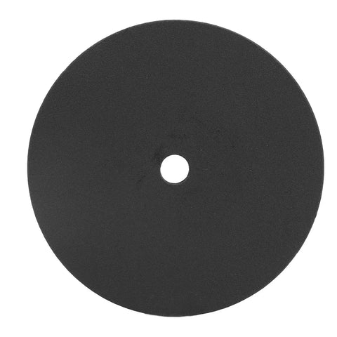 Top view of Beefy Bottle Jack Lift Pad High Strength 6 Ton Pad For Bottle Jacks Non Slip Saddle Pad, round with center hole.