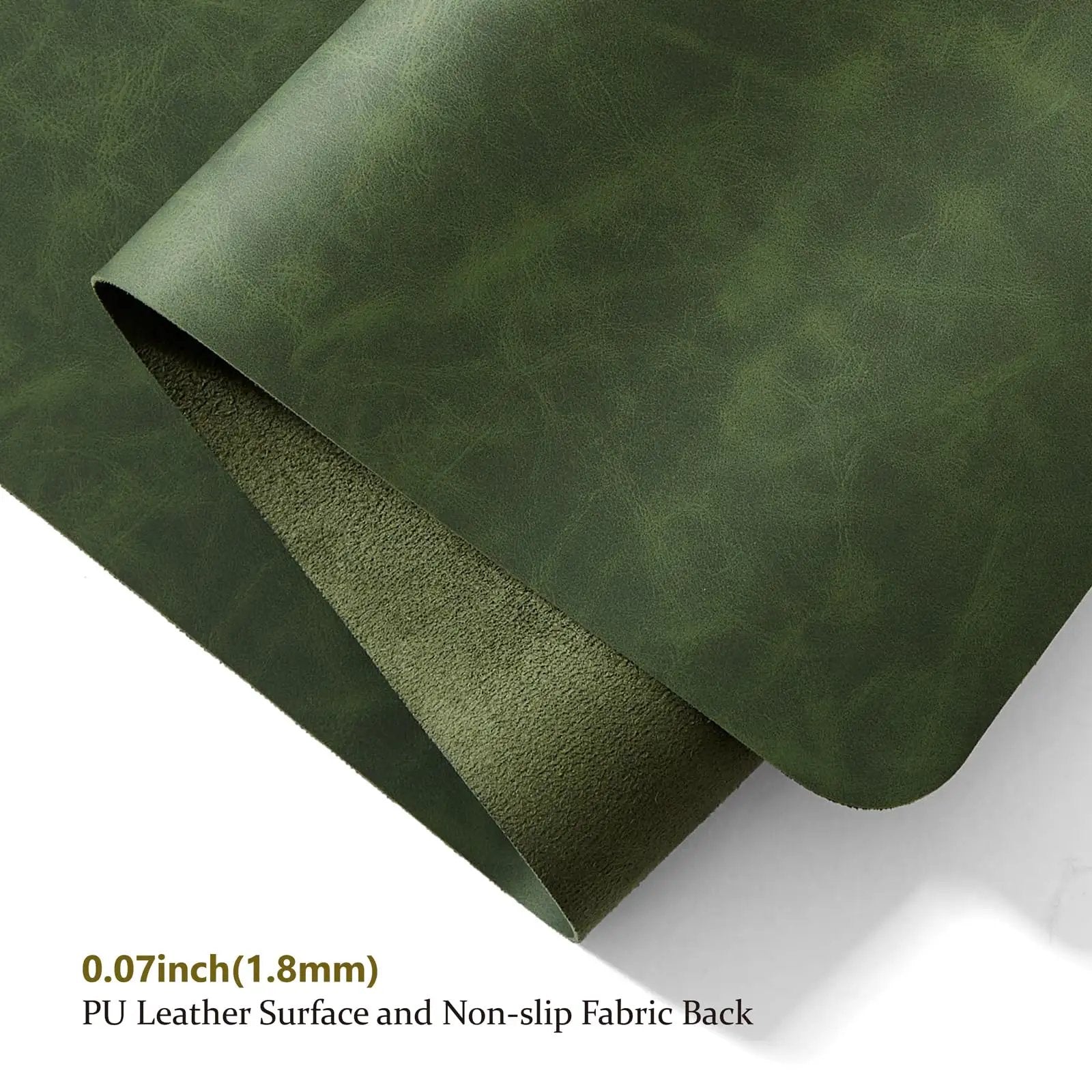 i pad Forest Green Distressed PU Leather Desk Pad 36x17 ✓