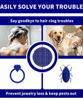 Heavy Duty Disposable Shower Drain Hair Catcher With Extra Tacky Waterproof Mesh preventing clogs while showering and bathing pets.