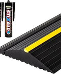 16 Foot 5 Inch, 5.0 Meter Garage Door Threshold Seal Kit With Adhesive And Bottom Weather Stripping, shown with PVC seal and adhesive