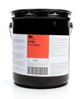Front view of 3M 5 gal pail of black heat resistant industrial adhesive 4799 for metals, composites, ceramics bonding.