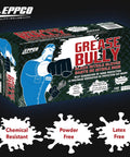 Built Tough 6 Mil Thick Black Nitrile Work Gloves For Mechanics And Auto Repair, Disposable Powder Free Latex Free With Textured Superior Grip, Waterproof Reinforced Palm Bulk Pack X Large packaging box with branding and product details.