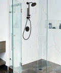 Align Matte Black Shower Trim Kit With Lever Handle For Quick Temperature Control, modern bathroom installation view