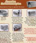 Operation method description for No Sweat Heavy Duty Electric Coffee And Nut Roaster With Auto Timer And Adjustable Temperature Dial.
