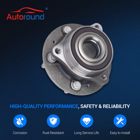Plug And Play Front And Rear Wheel Bearing And Hub Assembly Fit For Chevy Equinox Malibu Trailblazer GMC Terrain Cadillac CT4 Buick Encore GX Regal Sportback TourX 2018 To 2024 2020 To 2022 AWD Compatible, close-up view