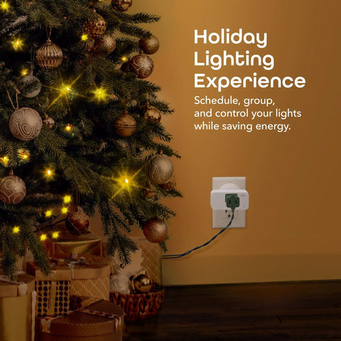 Smart Plug Mini 15A WiFi Outlet 4 Pack For Alexa And Google Home No Hub Required App Remote Control UL Certified Easy Setup with Christmas lights