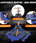 Adjustable swivel jaw design of Beefy Cast Iron Welders Angle Clamp For Woodworking, showing T-shaped handle and clamping details.