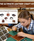 Leather Rivet Kit Pro Grade With 370 Brass Double Cap Rivets And Full Size Tools For Five Sizes 6x6mm To 10x10mm Ideal For Leather Crafting