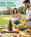 4 Pack Rechargeable Fly Fans For Tables Up To 10 Hours Of Use Indoors And Outdoors Keeps Flies Away Quiet Food Safe Table Fans
