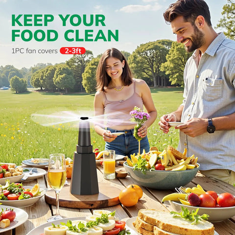 4 Pack Rechargeable Fly Fans For Tables Up To 10 Hours Of Use Indoors And Outdoors Keeps Flies Away Quiet Food Safe Table Fans