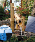 12W Solar Fountain Pump With 160 GPH Flow Adjustable For Ponds And Water Features Includes 16.5 Ft Cord And PVC Tubing