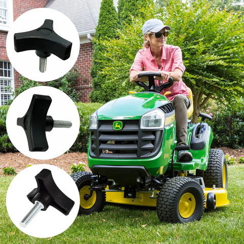 Heavy Duty Deck Wing Nut Knob For Three Eighths Inch Sixteen UNC Threads Replacement Four Pack Fits Lawn Mowers Cheetah Turf Tiger
