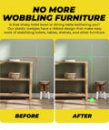 Clear Nylon Leveling Shims No More Wobble On Toilets Tables Beds And More Ribbed Non Slip Wedges For Quick Easy Stabilizing