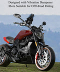 Motorcycle with Beefy Heavy Duty Motorcycle Phone Mount With Vibration Dampener And Anti Shake Handlebar Cradle, forest backdrop