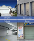 Garage doors and rolling shutters for garages, warehouses, factories, and stores.