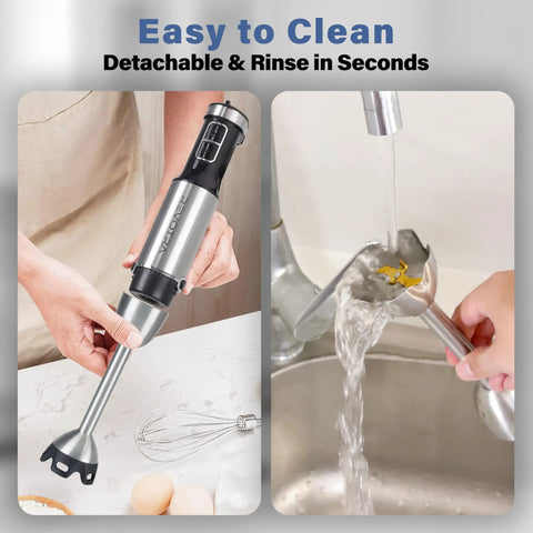 Your Everyday Kitchen Sidekick Six In One Immersion Hand Blender With 12 Speed Stainless Steel Shaft Includes Whisk Chopper