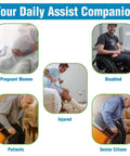 Innovative Home Tech SeatLift Electric Stand Assist Cushion featuring diverse users, aiding pregnant women, disabled, injured, patients, and seniors.