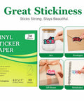Premium Clear Printable Sticker Paper 30 Sheets 8.5x11 Slick Waterproof Adhesive Vinyl For Inkjet Printers used on jars and envelopes.
