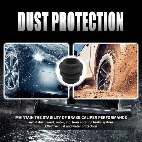 Four Piece Rubber Brake Caliper Pin Bushings Kit With O Ring Dustproof Slide Pins Compatible With Jeep Cadillac Mazda