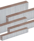 Built Tough 18 Gauge Brad Nails In A 1500 Count Bulk Set Featuring Rust Resistant Galvanized Steel Cores Brown T Shaped Heads.