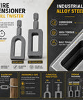 Shop Favorite Drill Wire Nut Twister Set, Depedable Hex Shank Electrician Power Tool For Fencing, Rebar Tying And Construction Sites, Fast Spin Twist Upgrade, industrial alloy steel wire tensioner drill twister bits.