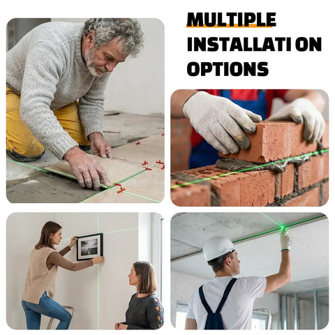 Laser Level 4x360 Degree Self Leveling With Tripod And Remote High Precision Auto Level 150 Ft Range Tilt Alarm One Eighth Inch Accuracy At 33 Ft 360 Degree Laser Lines For Indoor Construction And DIY Projects used for tile, brick, frame, and ceiling alignment