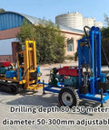 No Fuss Mini Hydraulic Water Well Drilling Rig 200 Meter Deep Borehole Drill with compact track-mounted design.