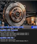 Front Wheel Hub Bearing Assembly For Hyundai Santa Fe 2007-2014 Front FWD AWD Veracruz 2007-2012 AWD Kia Sorento 2011-2015 AWD Rear Wheel Hub Bearing Assembly For Santa Fe 2007-2019 AWD 5 Lug With ABS OE Replacement 51750-2B000, displayed on vehicle