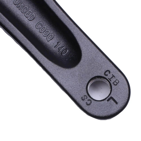 Close-up of alloy 6061 Universal Left Crank Arm For Bikes, square hole, fits city, folding, MTB, road, Ebike, exercise bikes
