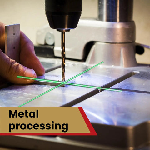 Budget Friendly Green Crosshair Laser Module 520nm With Class 1 Eye Safe Output, APC Driver, D9 X L26 mm used for metal drilling alignment