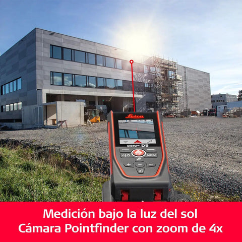 D5 Laser Distance Meter With Bluetooth 650 Ft Range Built In Pointfinder Camera 4X Zoom Remote Measuring on construction site