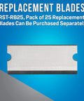 Replacement blades for FTTH Riser Cable Slitting Tool For 8 To 14 mm Diameter Round Cables shown on blue background.