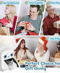 Pocket Sized Portable Bluetooth Mini Sticker Maker With Slick Inkless Thermal Tech And One Roll Of Glossy Paper For Snappy Journaling Quick Study Flashcards And Chill Diy Projects in a festive gift-giving setting.