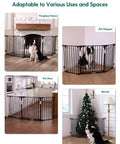Auto Close Baby Gate For Narrow Doorways And Stairs, 30 Inch High, used as a fireplace fence, pet playpen, pet door, and barrier