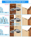 Heavy Duty Concealed Cabinet Hinges 4.4 Inch Soft Close With 90 Degree Opening 2 Pack No Pre Drilled Surface Mount Push To Open Cabinet Latches installation guide