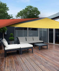 Triangle Sun Shade Sail 16 Foot By 16 Foot By 22.64 Foot UV Block Canopy for patio over outdoor seating area, graphite color