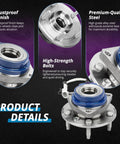 Single Hub Assembly for 2001-2005 Pontiac Aztek Montana, 2002-2005 Chevrolet Venture Wheel Bearing with ABS Sensor Wire