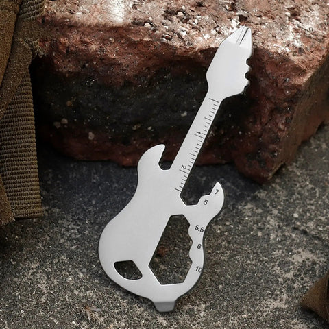 Stainless Steel Multitool Keychain With Bottle Opener Screwdriver Imperial And Metric Ruler And Bike Spoke Key For Hiking Camping Cycling